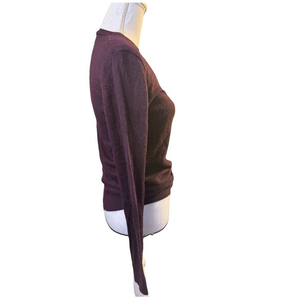 Allsaints New Wave Jumper Sweater Merino Wool  burgundy women’s  Sz XS a27 - Picture 5 of 11